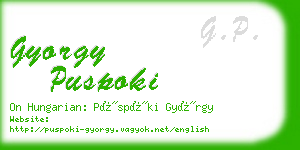 gyorgy puspoki business card